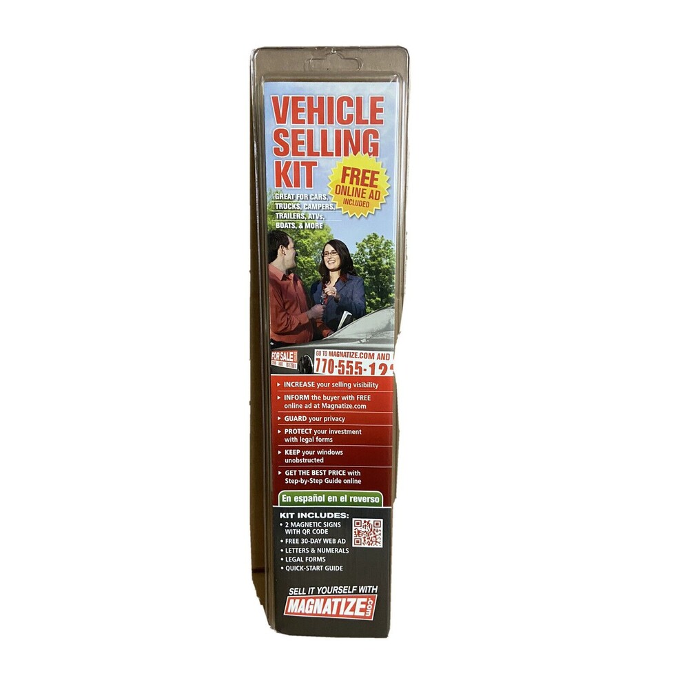Vehicle Selling Kit Free Online Ad Included Sealed NIP